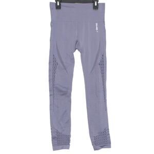 Gymshark Leggings Athleisure Minimalist Yoga Sporty Cut Out Detail Purple XS
